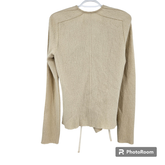 Isabel Marant Cardigan Jacket Tan Kailey Wool Angora Raw Edges Zip Sz 40 - Picture 3 of 9